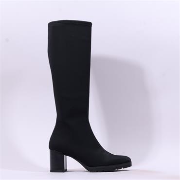 Miss Elastic Memphis Lycra Long Boot - Black